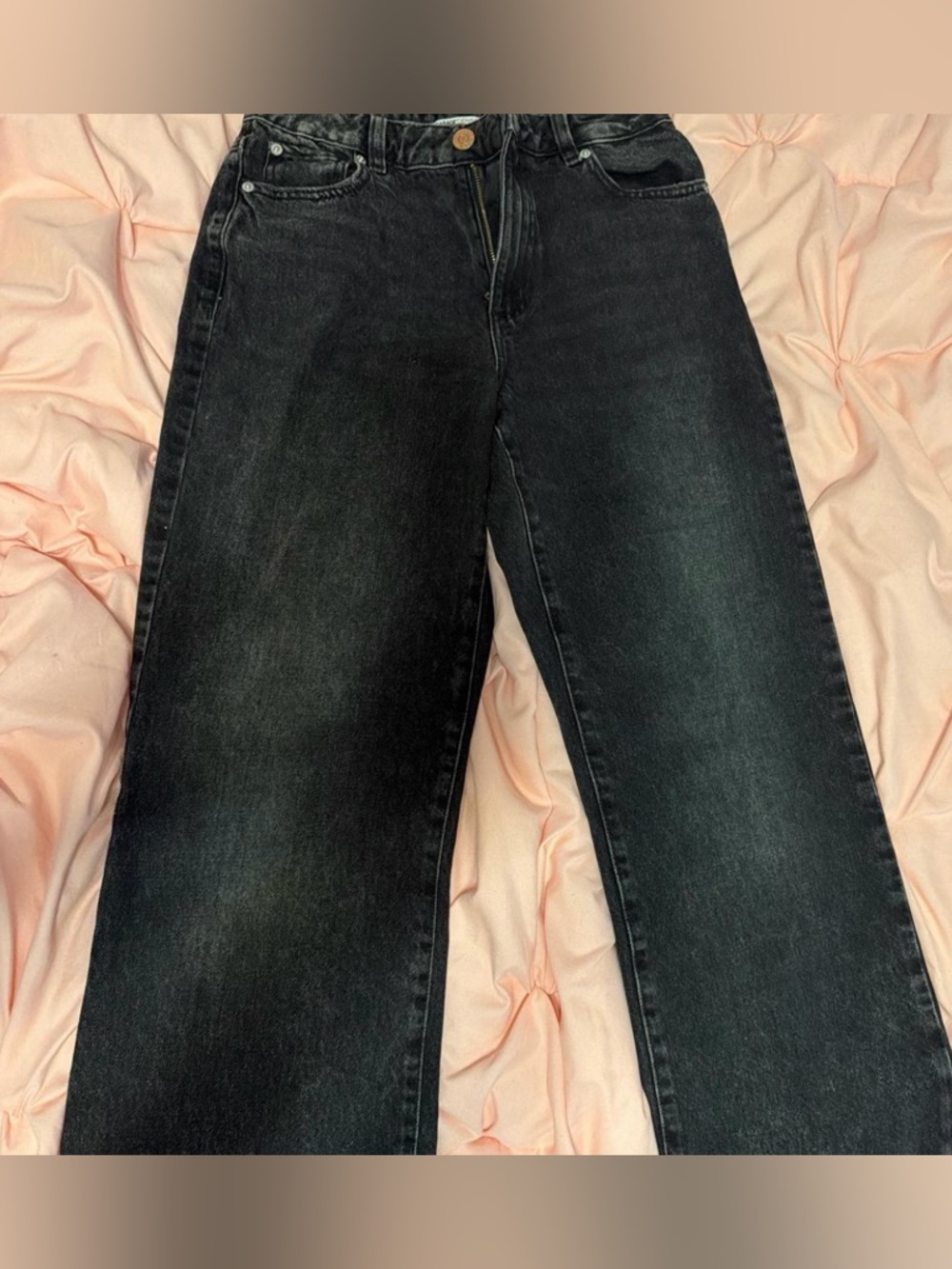 Women’s Black Wide-Leg Jeans - Classic Casual Fit